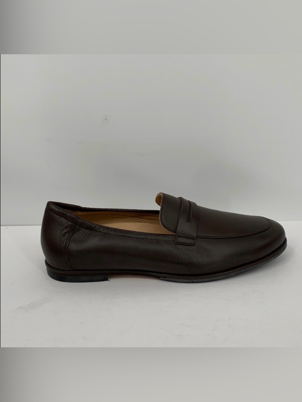 Abeo Naomi slip on loafers dark brown leather comfort flat shoe Preppy  women 9